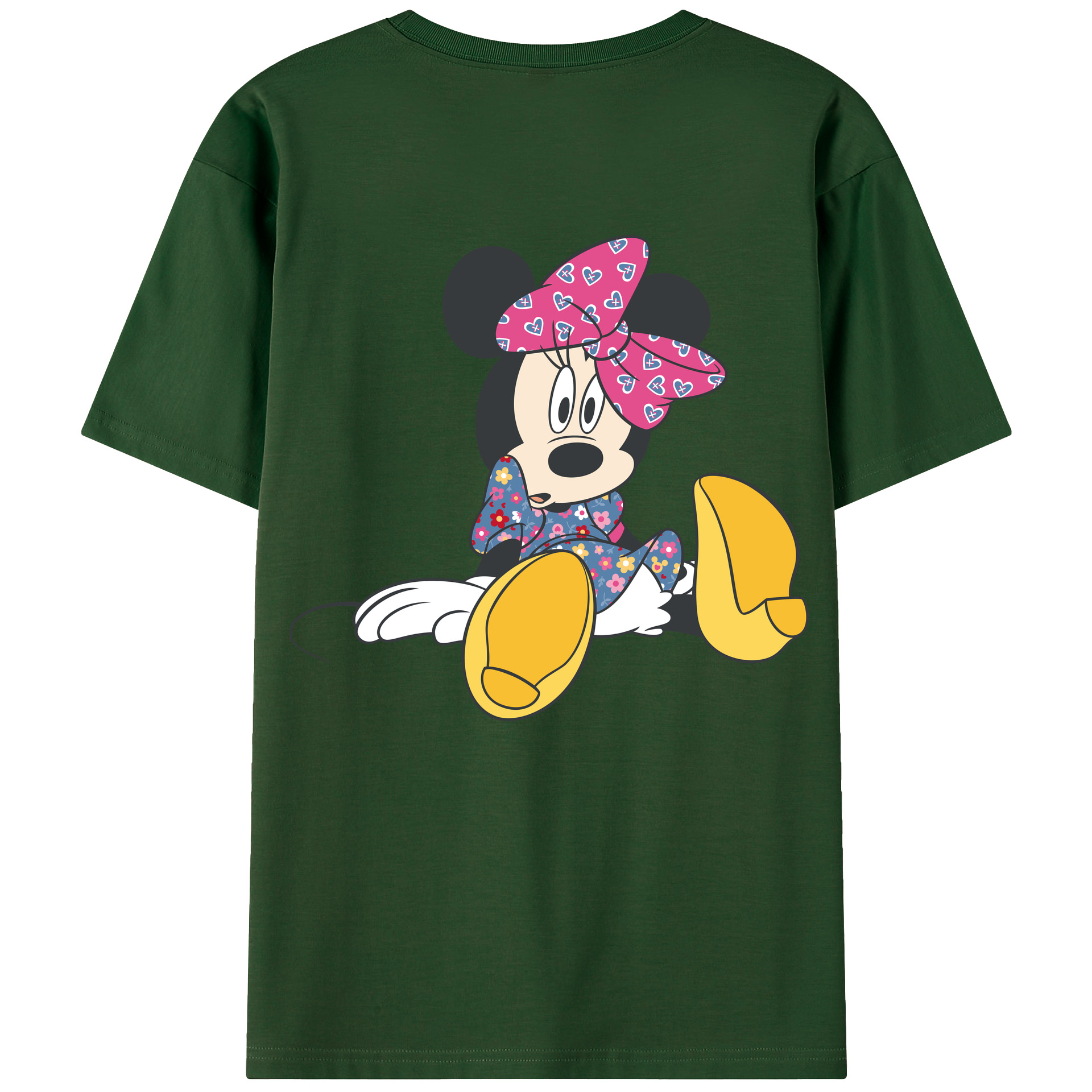 （画像用） ミッキーマウス Mickey Mouse 綿100％半袖Tシャツ（背面プリント）